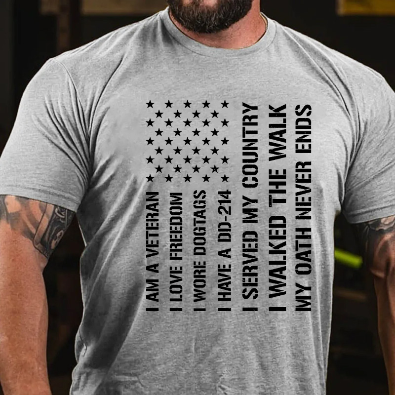 I Am Veteran I Love Freedom I Have A DD-214 Veteran T-shirt