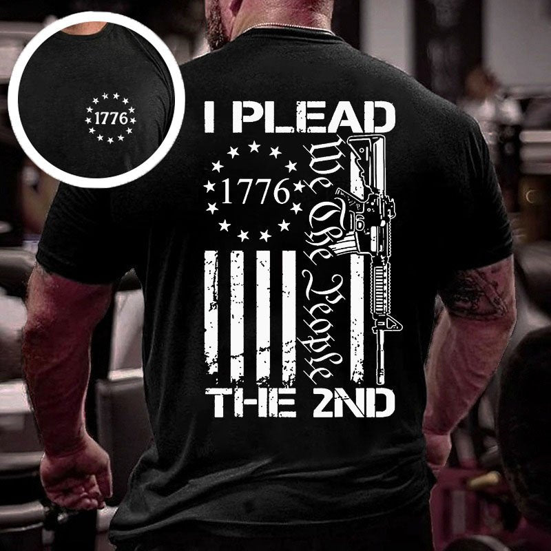 I Plead The 2nd Amendment We The People AR15 Pro Gun Double-sided Print T-shirt