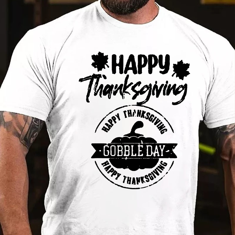 Happy Thanksgiving Retro Vintage - Gobble Day T-shirt