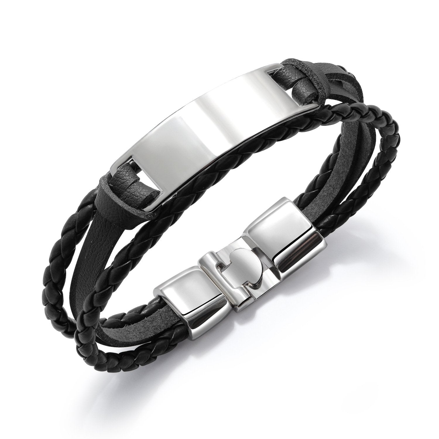 Multilayer Braided Men's Leather Bracelet