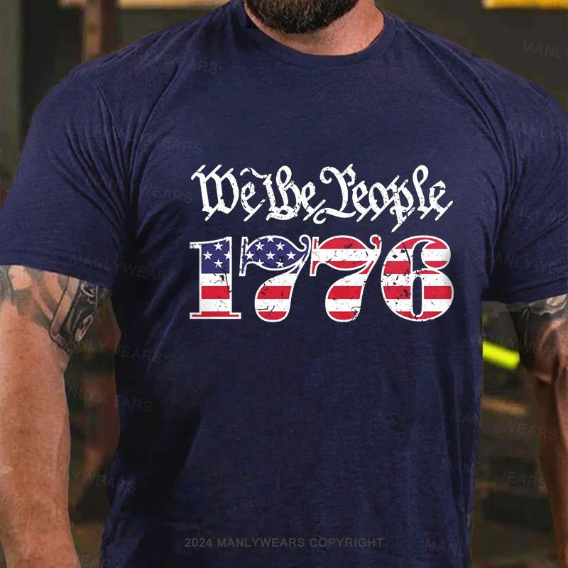 1776 Cotton Casual Short Sleeve T-Shirt