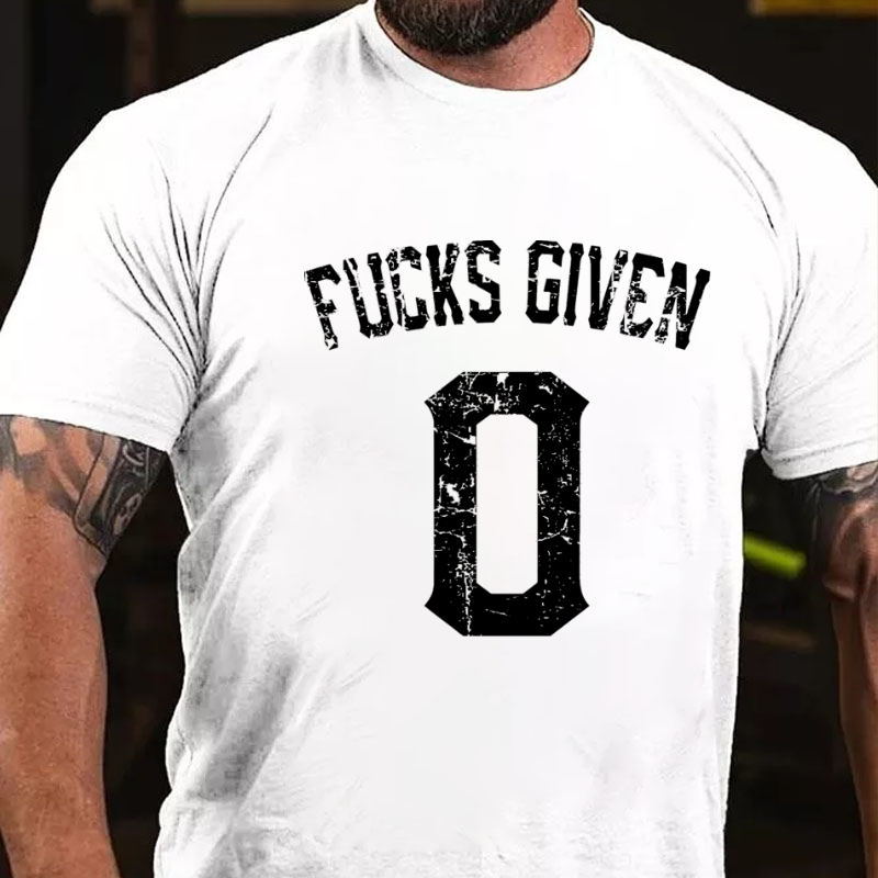 Zero Fucks Given Funny Sarcastic T-shirt