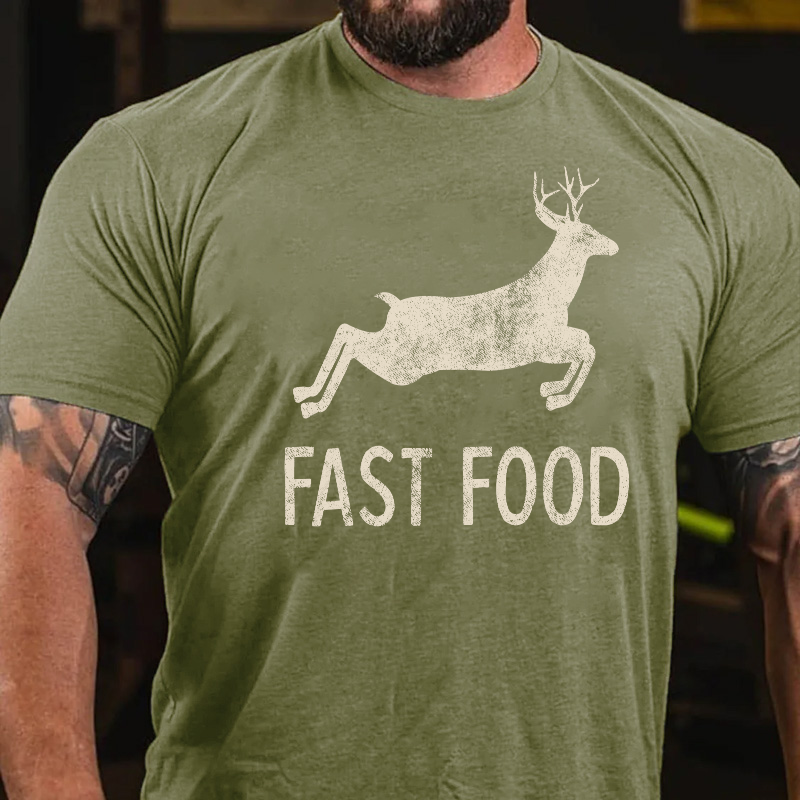 Fast Food Funny Men Hunting T-shirt