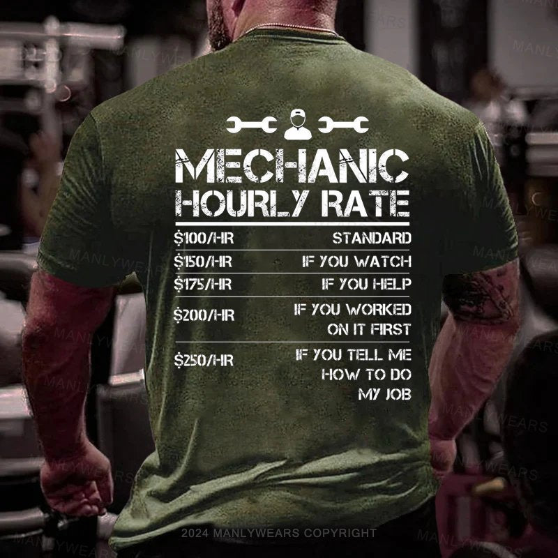 Mechanic Hourly Rate Short Sleeve T-Shirt