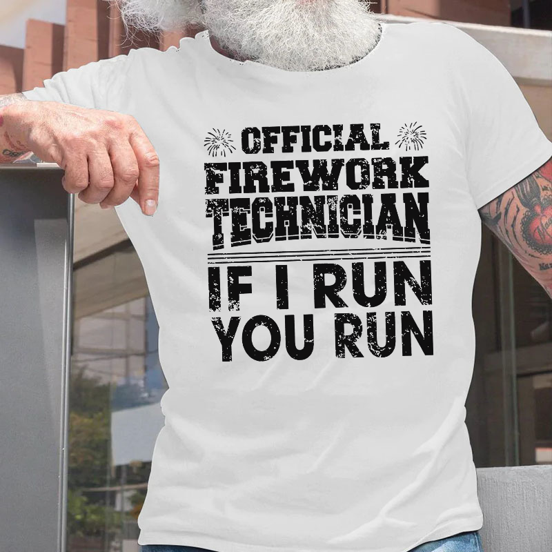 Official Firework Technician Tshirt Funny Fourth of July T-shirt