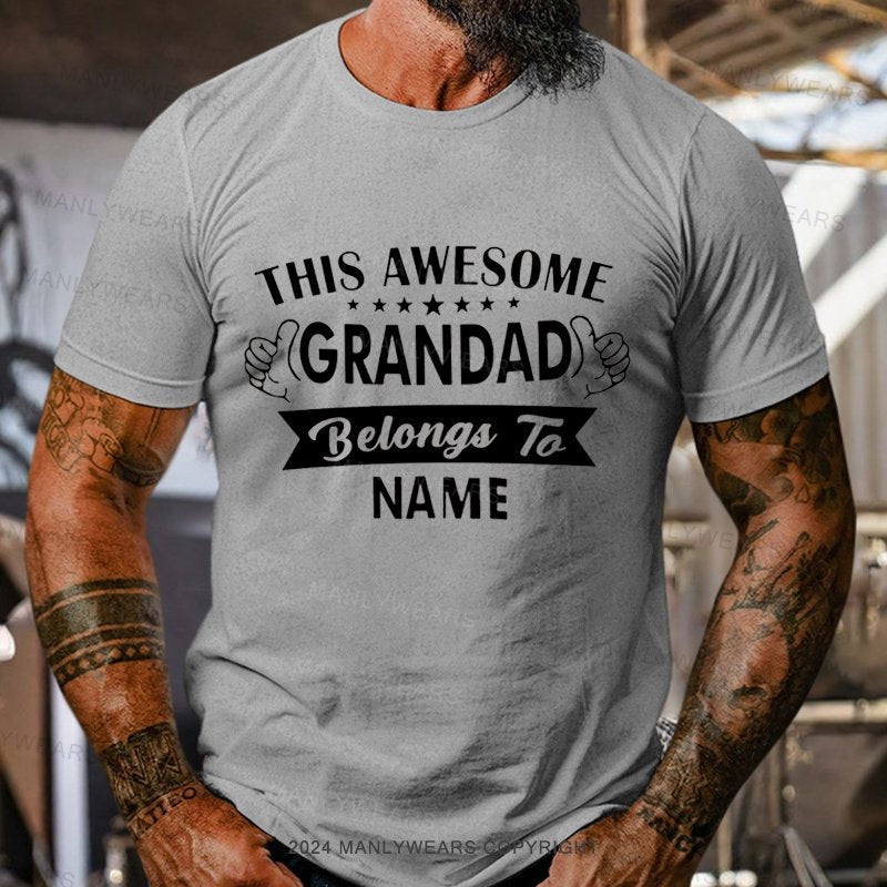 Personalized Name Handsome Granddad T-Shirt