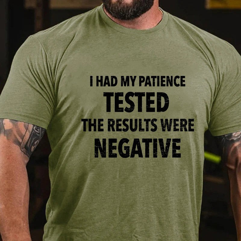 I Had My Patience Tested The Results Were Negative T-Shirt