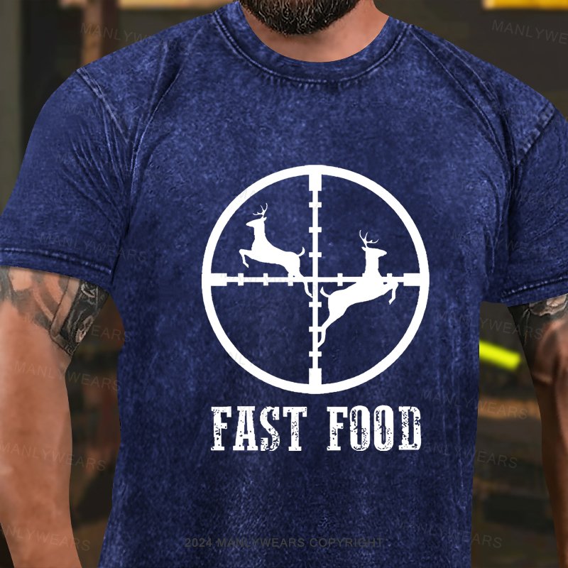 Fast Food Shooting Wshed T-Shirt
