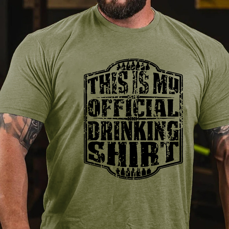 This Is My Official Drinking Shirt Party Funny Alcohol T-shirt