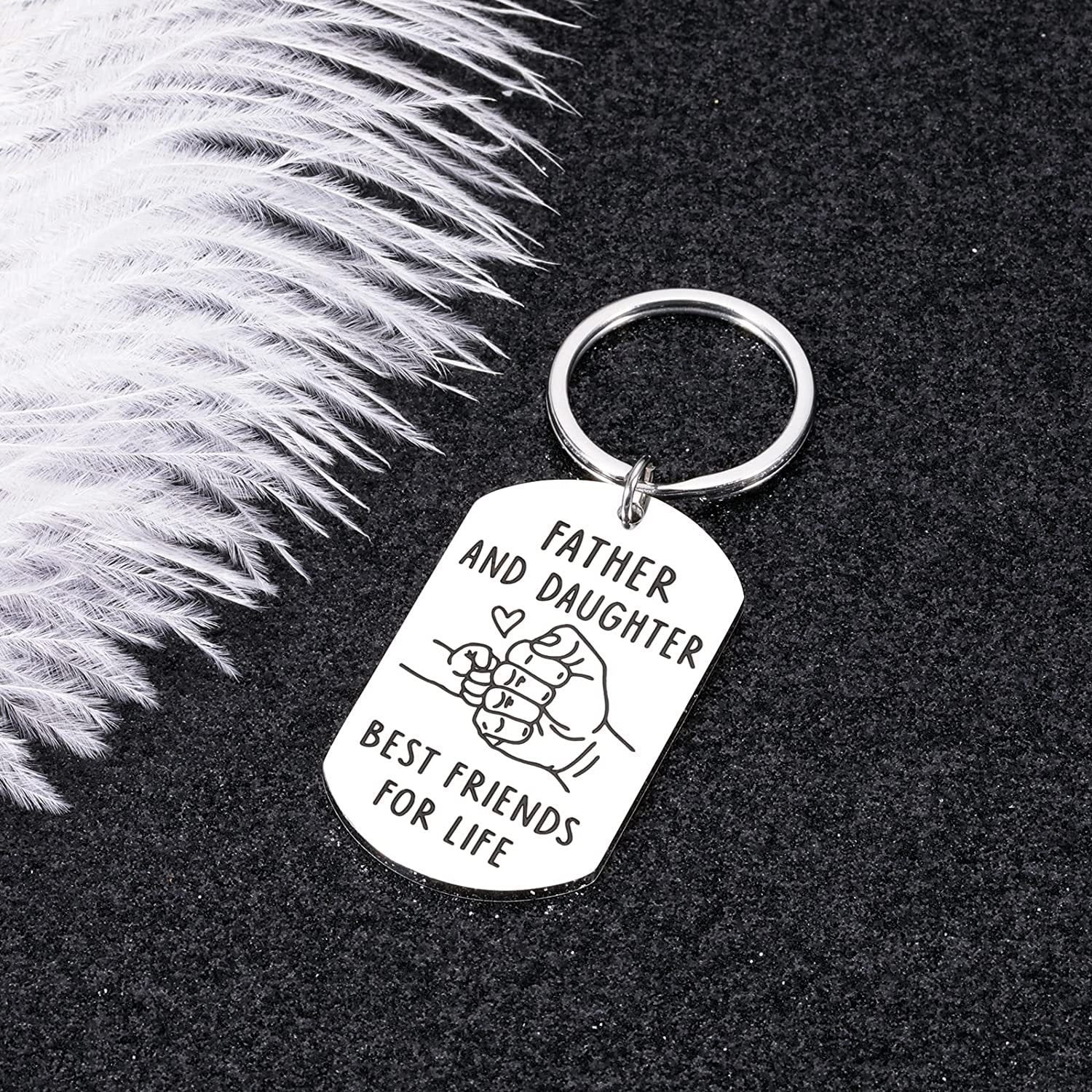 Stainless Steel Father's Day Gift Keychain