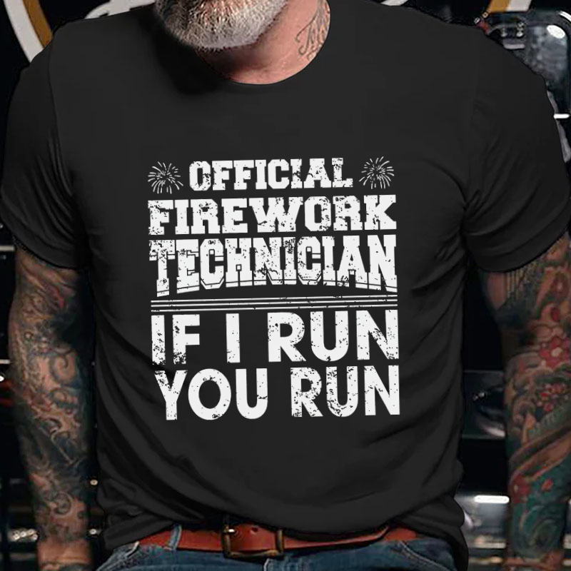 Official Firework Technician Tshirt Funny Fourth of July T-shirt