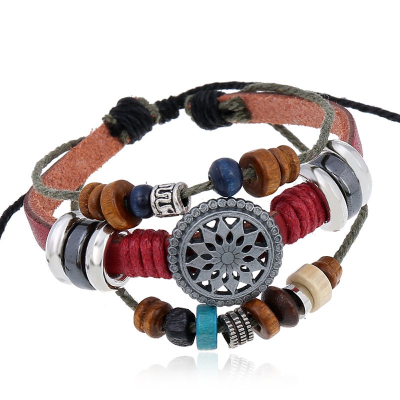 Retro personality cowhide bracelet