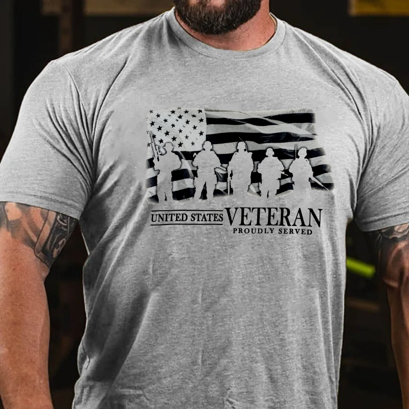 United States Veteran Proudly Served T-shirt