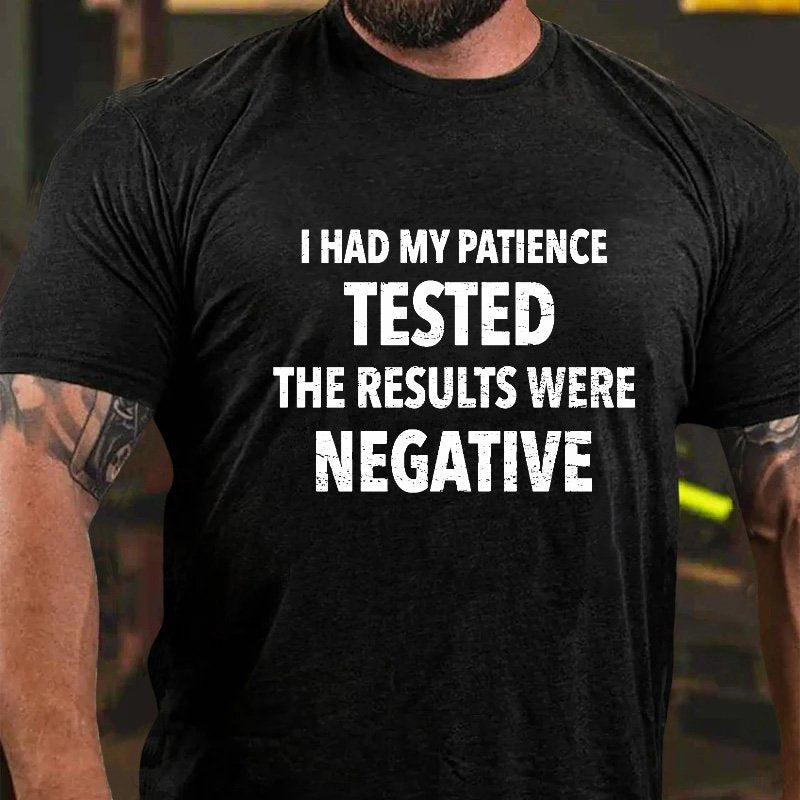 I Had My Patience Tested The Results Were Negative T-Shirt