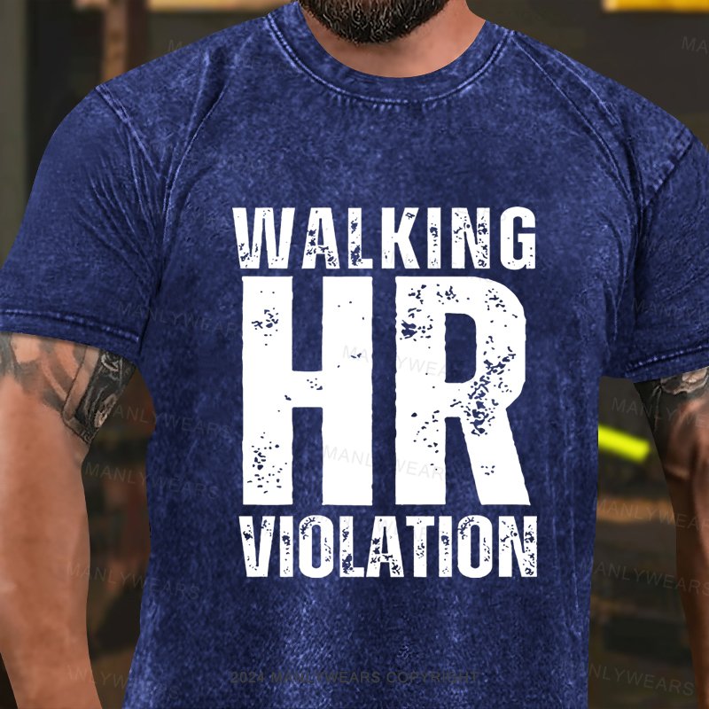 Walking HR Violation Washed T-Shirt