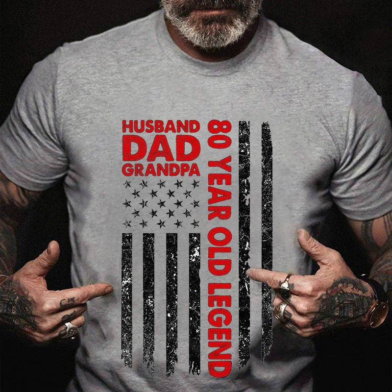 80 Year Old Legend Husband Dad Grandpa T-shirt