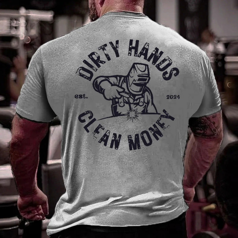Dirty Hands  Clean Money Est. 2024 Men's T-shirt