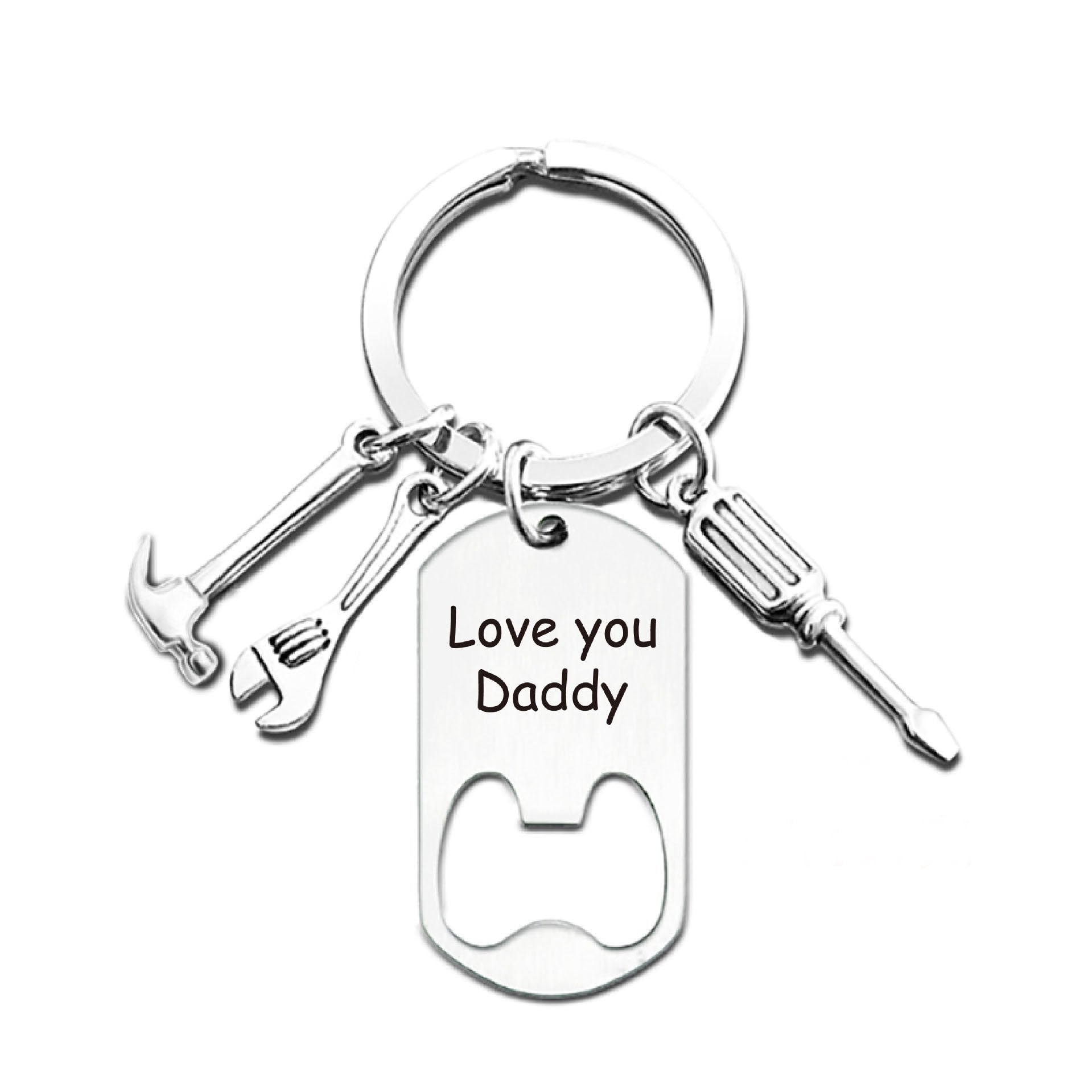 Stainless Steel Father's Day Gift Keychain Pendant