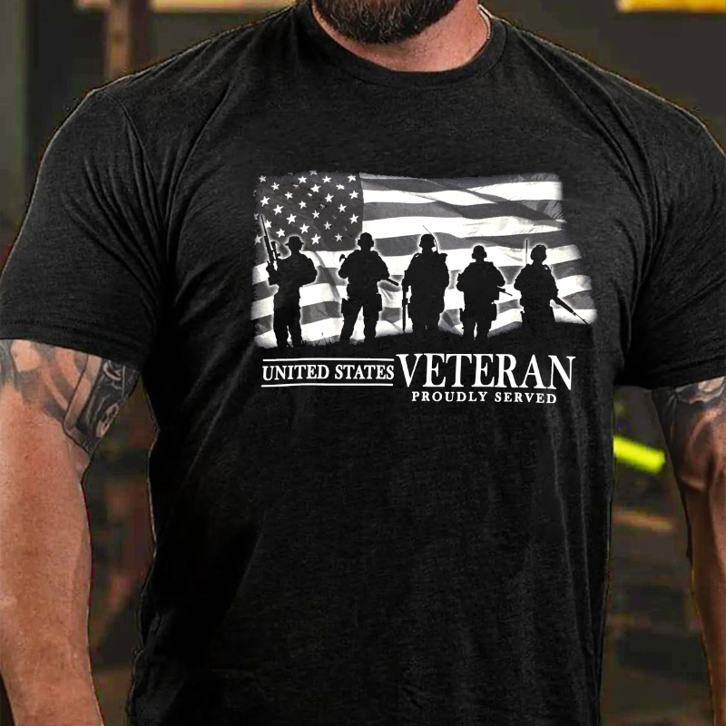 United States Veteran Proudly Served T-shirt