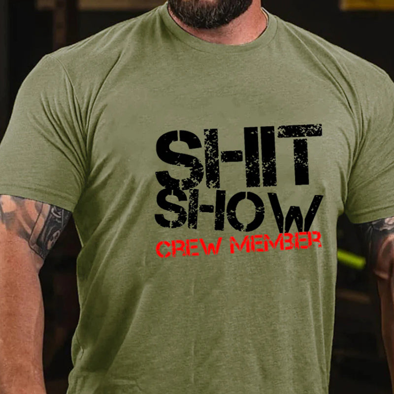 Shit Show Crew Member Print Sarcastic Men's T-shirt