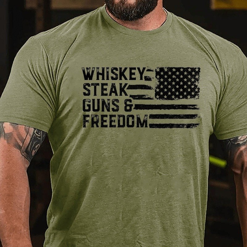 Whiskey Steak Guns & Freedom T-shirt