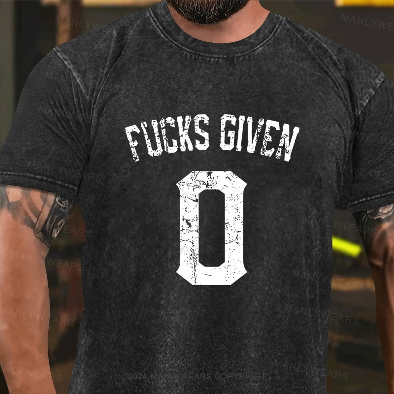 Zero Fucks Given Washed T-shirt