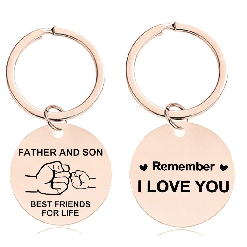 Stainless Steel Father's Day Gift Keychain Pendant