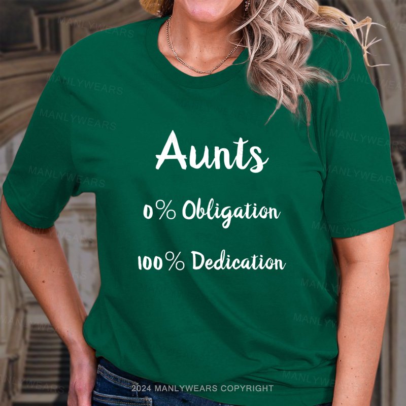 Auts 0% Olligation100% Dedication T-Shirt