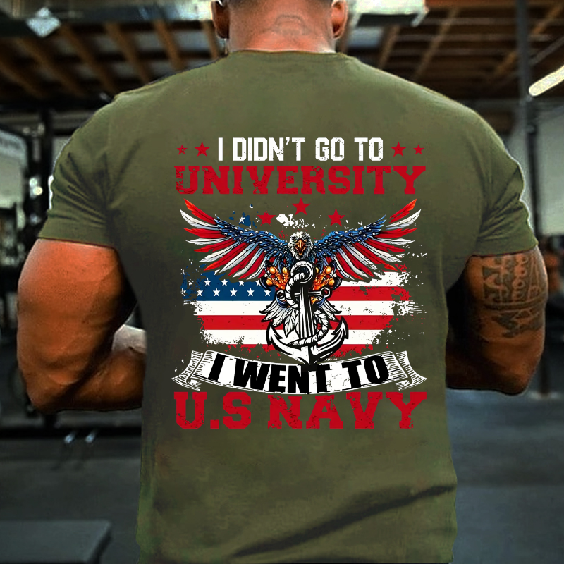 I Didn't Go To University I Went To U.S Nayy T-shirt