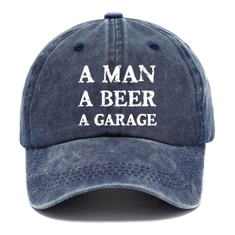 A Man A Beer A Garage Hat