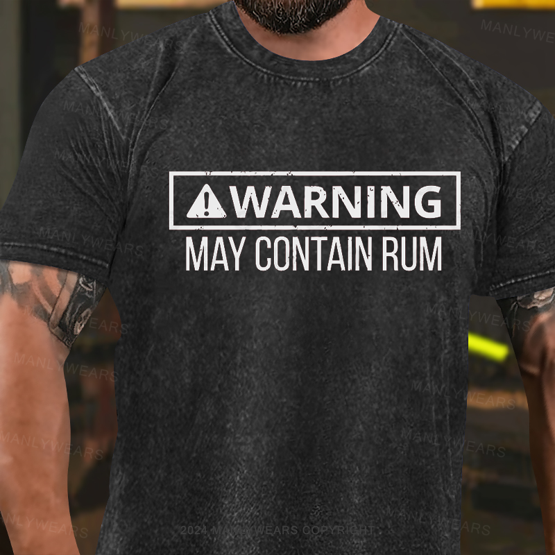 Warning May Contain Rum Washed T-Shirt