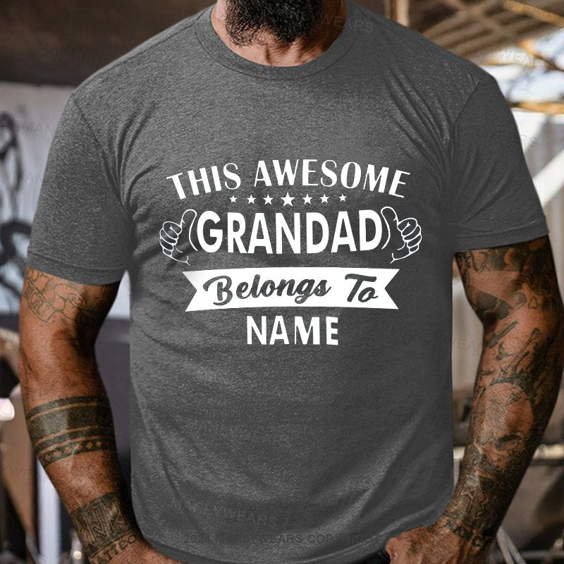 Personalized Name Handsome Granddad T-Shirt