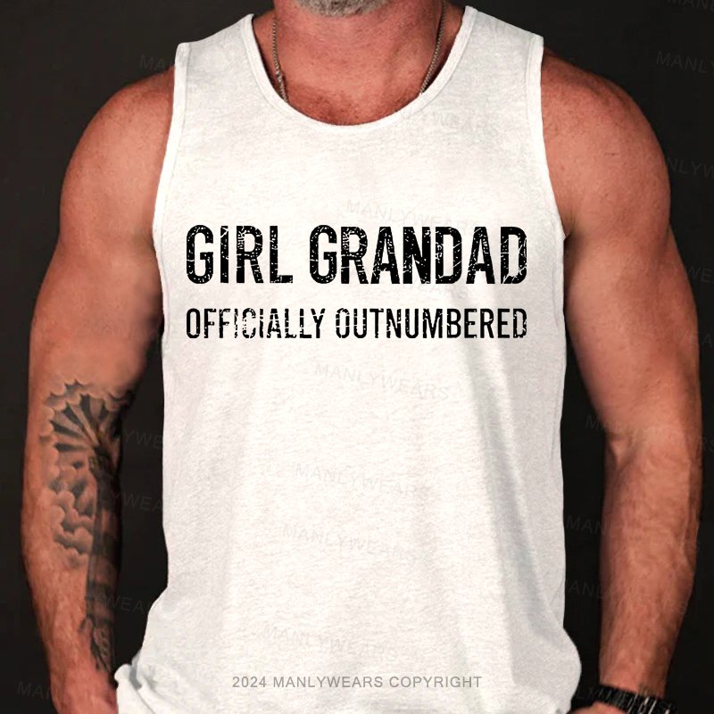 Girl Grandad Officially Outnumbered Tank Top