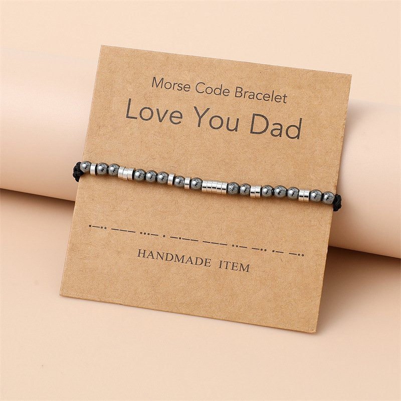 Morse Code Father's Day Gift Bracelet