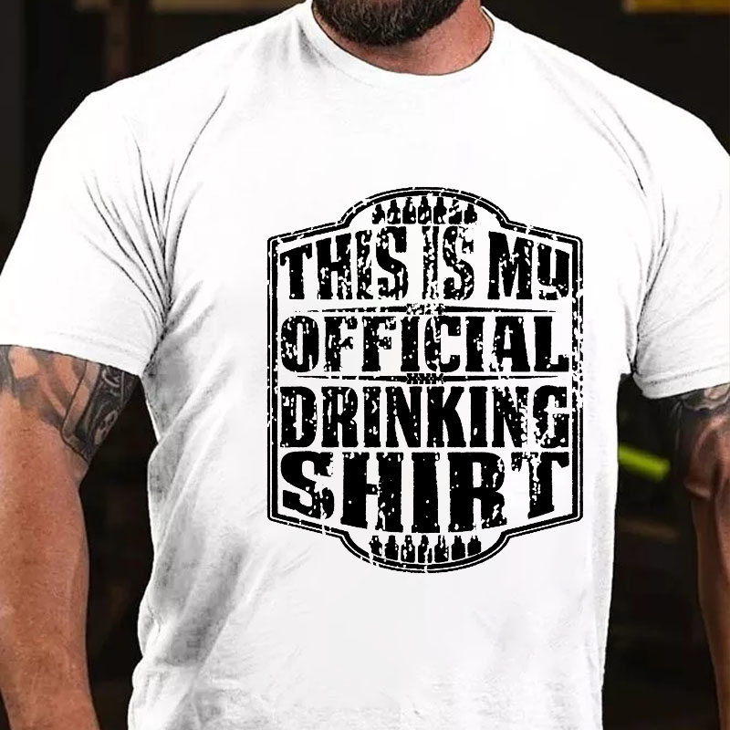 This Is My Official Drinking Shirt Party Funny Alcohol T-shirt