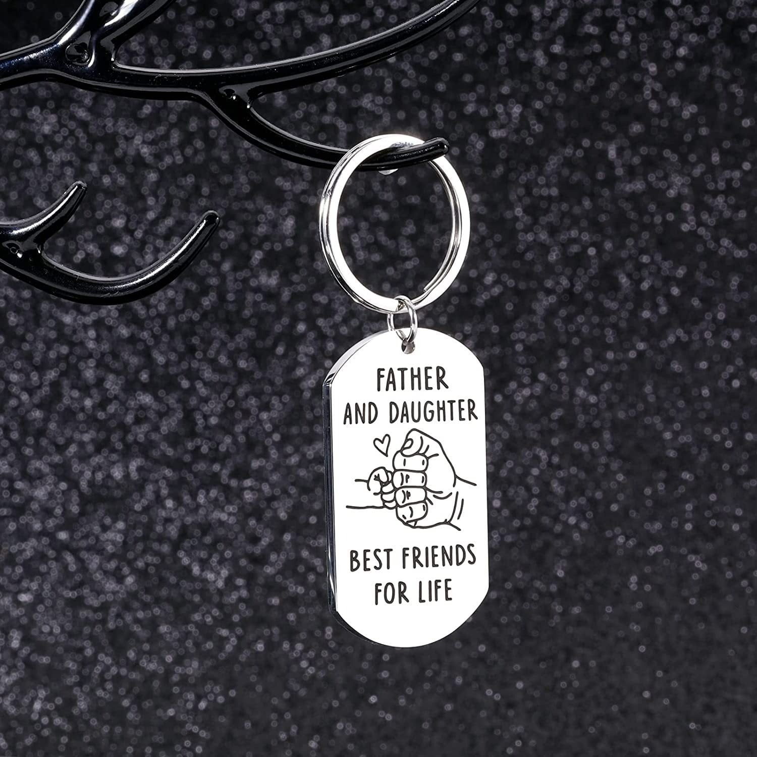 Stainless Steel Father's Day Gift Keychain